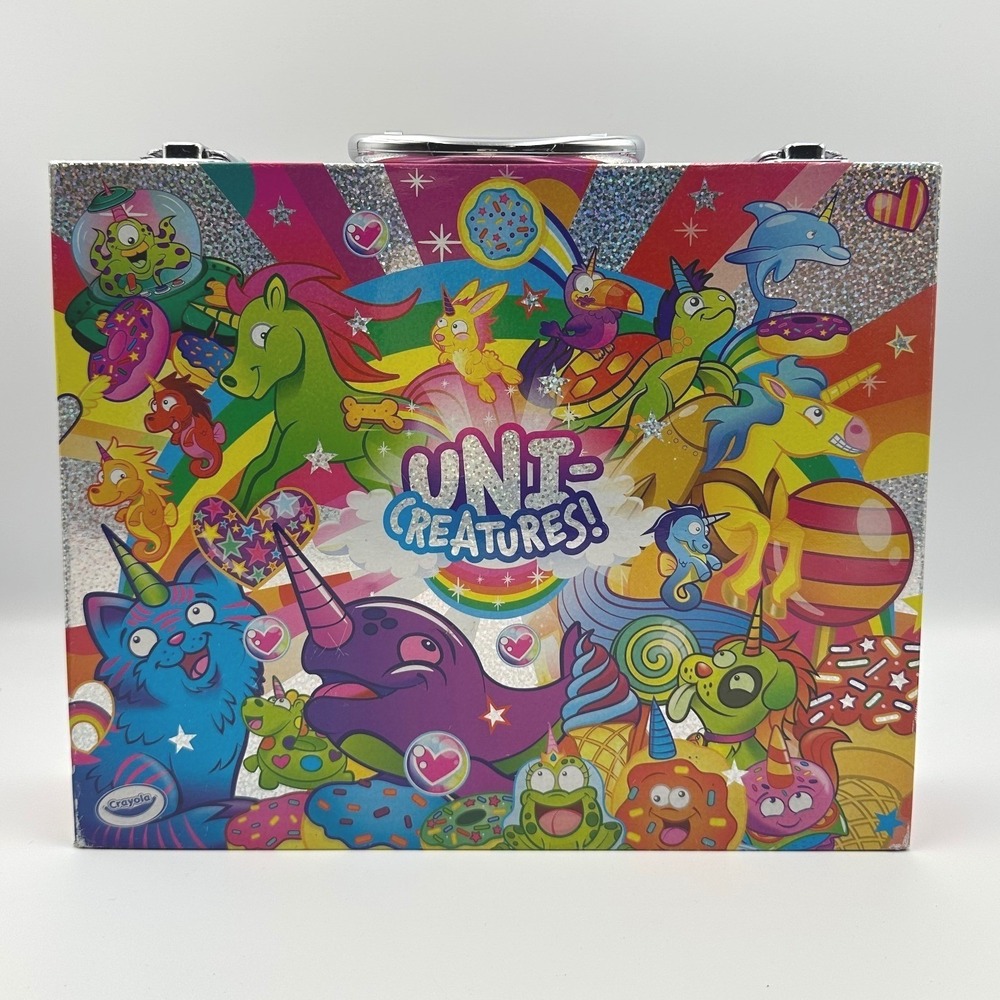 Crayola Uni-Creatures Art Case Rainbow Glitter Unicorn Coloring Set Markers Case